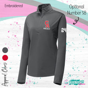 CA Hockey "CA" Ladies Quarter Zip (Fundraiser #4625)