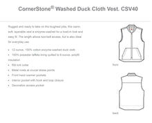 Load image into Gallery viewer, Tactical CornerStone® Washed Duck Cloth Vest