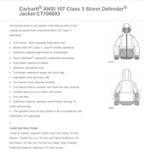 Load image into Gallery viewer, Tactical Carhartt® ANSI 107 Class 3 Storm Defender® Jacket