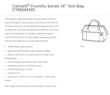 Load image into Gallery viewer, Tactical Carhartt® Toolbag