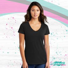 Load image into Gallery viewer, Ladies V-Neck T-Shirt