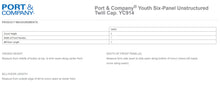 Load image into Gallery viewer, Tactical Port &amp; Company® Youth Cap