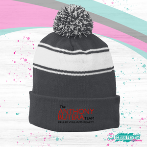 Anthony Butera Team Embroidered Winter Hat with Pom (multiple options)
