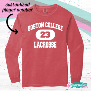 Boston College Lacosse Comfort Colors® Long Sleeve