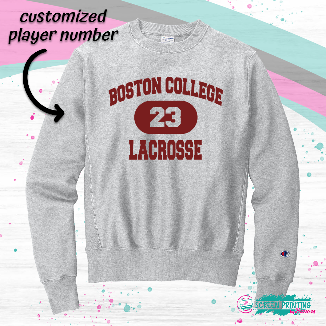 Boston College Lacrose Champion® Reverse Weave Crew Neck