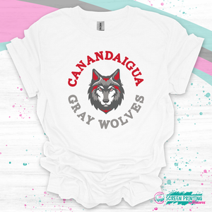 Canandaigua Gray Wolves Circular Design (multiple styles)