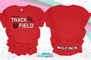 Red Canandaigua Track Wolf Pack Tshirt (Store 100)