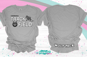 Gray Canandaigua Track Wolf Pack Tshirt (Store 100)