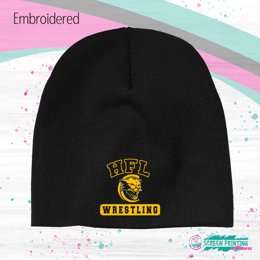 HFL Wrestling Embroidered Beanie (Store #9024)