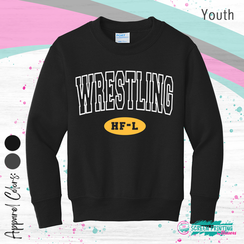 HFL Wrestling Youth Sweatshirt (Multiple colors) (Store #9024)