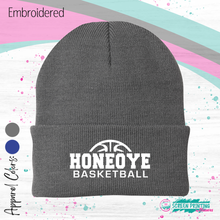 Load image into Gallery viewer, Honeoye Basketball Embroidered Fold over Beanie (Multiple colors) (Store #1119)