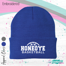 Load image into Gallery viewer, Honeoye Basketball Embroidered Fold over Beanie (Multiple colors) (Store #1119)