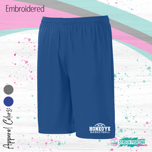 Honeoye Basketball Embroidered Shorts (Multiple colors) (Store #1119)