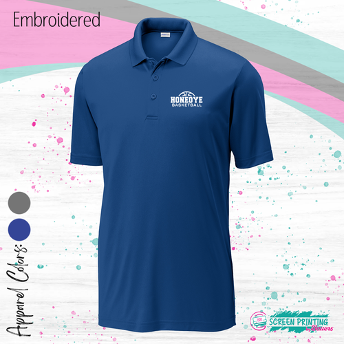 Honeoye Basketball Embroidered Polo (Multiple colors) (Store #1119)