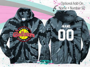 Lady Gladiators Tie Dye Hoodie (Round Logo) - store #5078