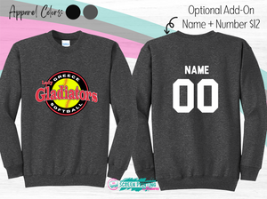 Lady Gladiators Sweatshirt (Round Logo) - store #5078