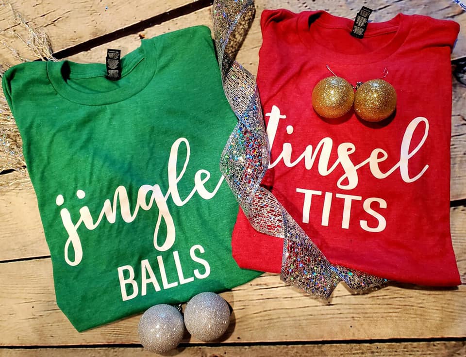 Jingle Bells & Tinsel Tits apparel