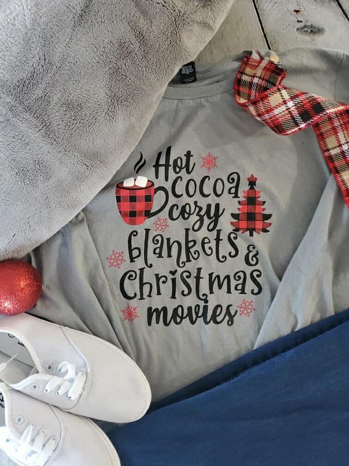 Hot cocoa, cozy blanks & Christmas movies apparel