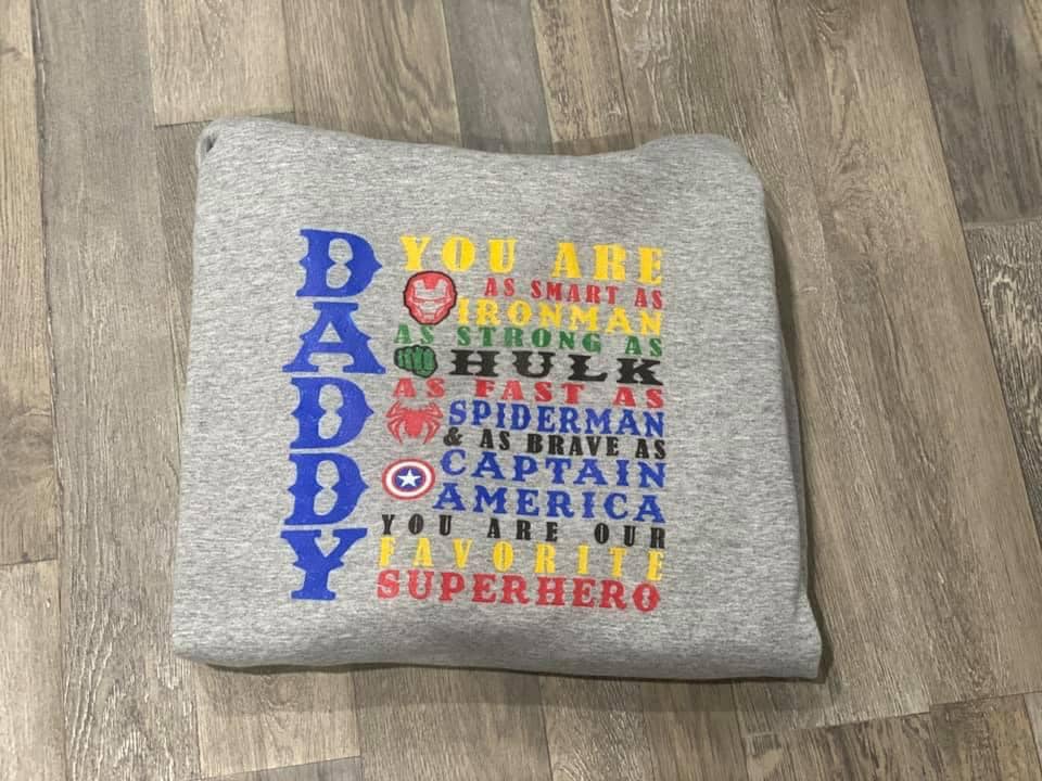 Daddy my favorite superhero Tshirt