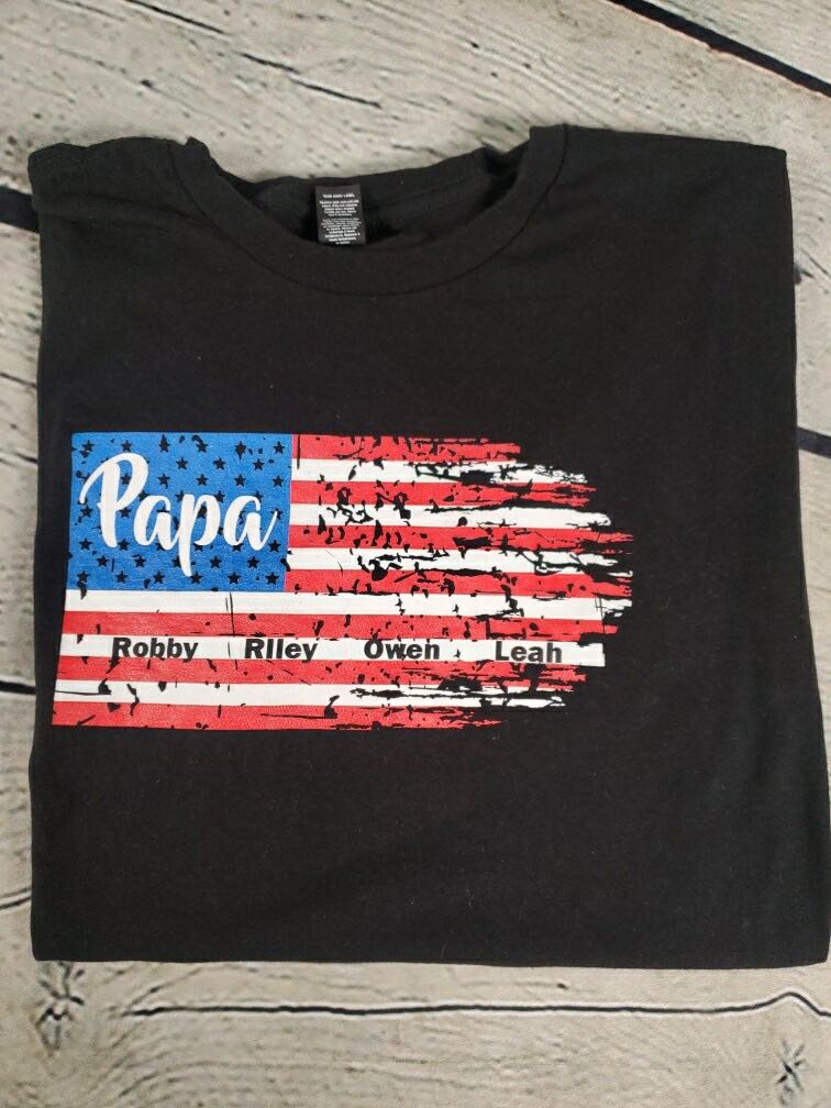 Papa Flag Tshirt (customizable)