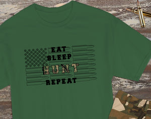 Eat sleep hunt repeat t-shirt