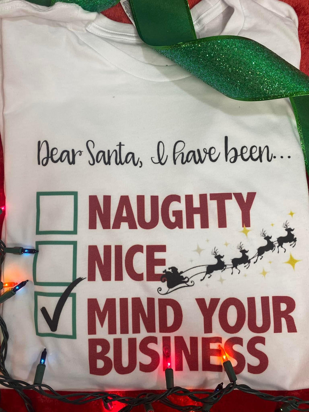 Dear Santa, mind your business apparel