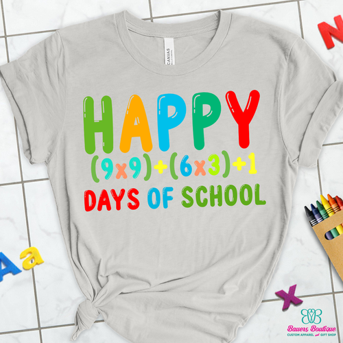 Happy 100 days of school apparel
