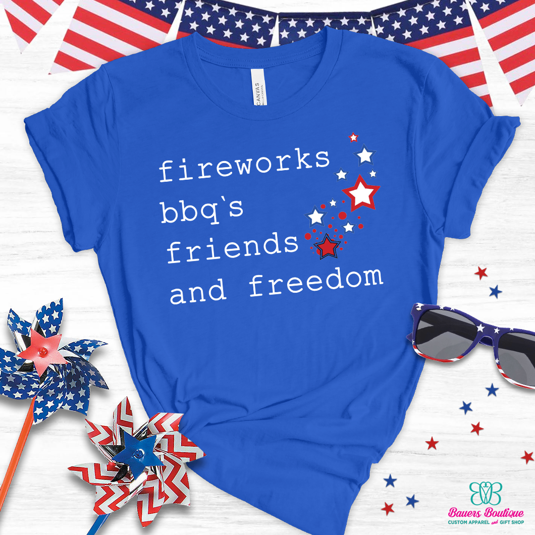 Fireworks bbq’s friends and freedom apparel