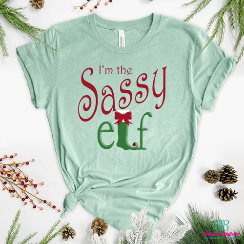 I’m the sassy elf apparel