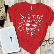 Load image into Gallery viewer, Reading fills my heart apparel