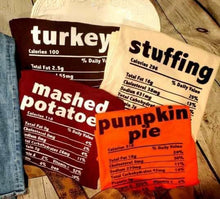 Load image into Gallery viewer, Thanksgiving food apparel