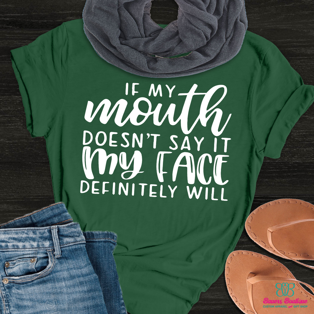 If my mouth doesn't say it.... apparel