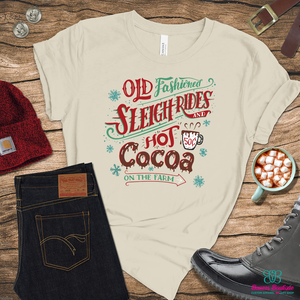 Old fashion sleigh rides & hot cocoa apparel