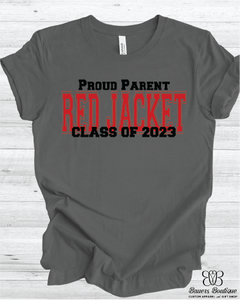 Red Jacket Proud Parent: Class of 2023 T-shirt
