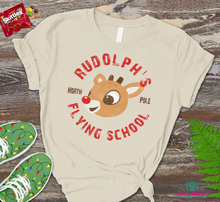 Load image into Gallery viewer, Rudolph&#39;s flying school apparel