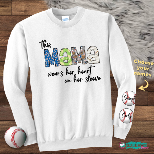 Baseball Mama Wears her Heart on her Sleeve